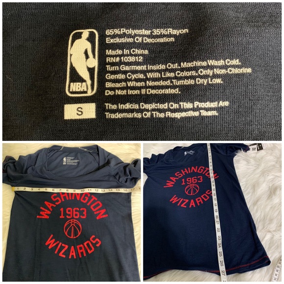 NBA Apparel Washington Wizards 1963 Tee NWT Navy - Picture 6 of 9